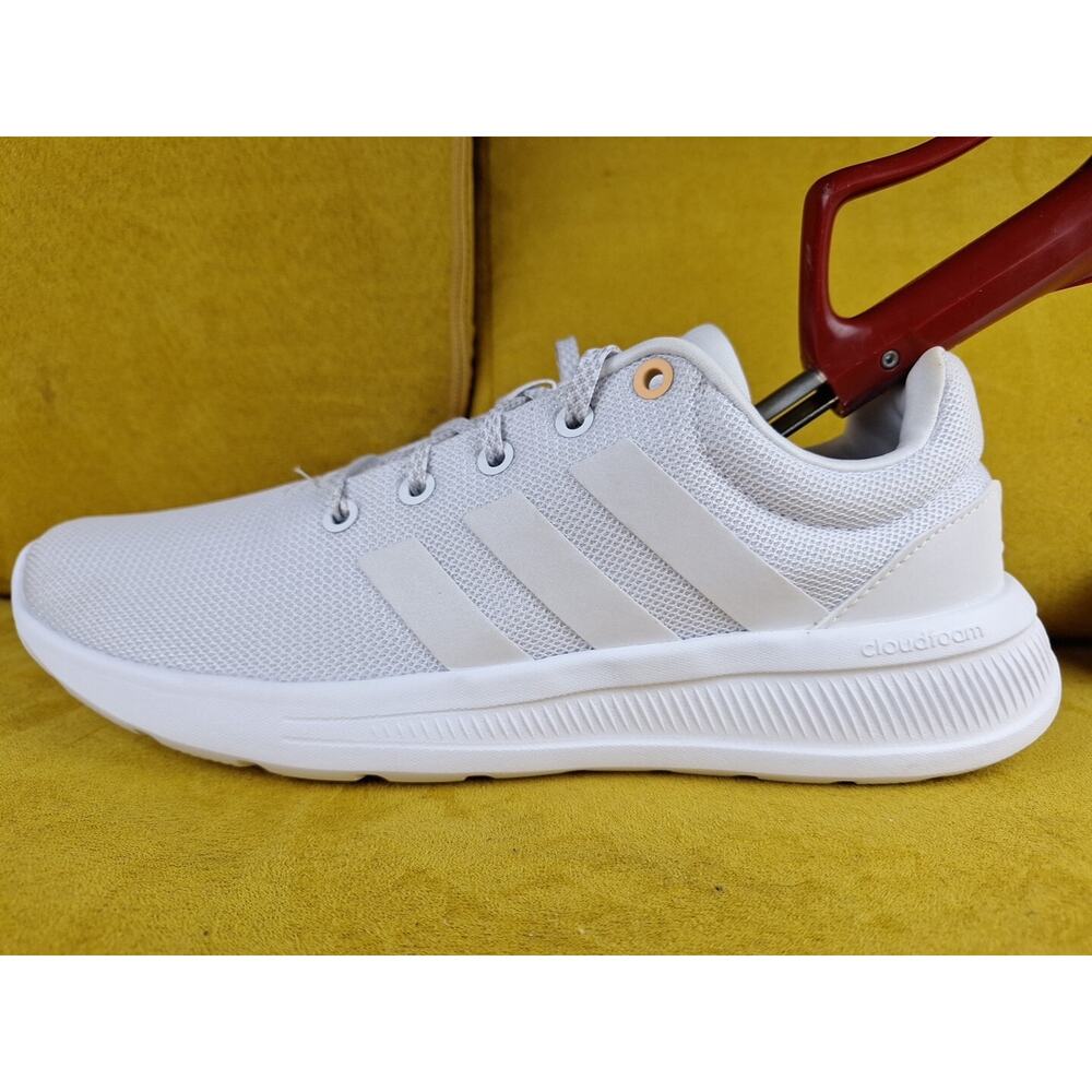 Adidas Trainers Lite Racer Adult Womans Size 8.5 Running Gym Shoes White Comfy